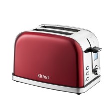 Toster KitFort KT-2036-1, 950 W, 8 fry modes, 2 toasts, display, red