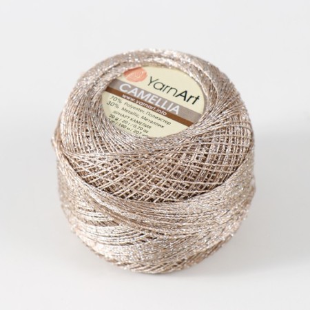 Yarn "Camelia" 70% polyester, 30% lurers 190m/20g (418 pollen)-1