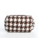 Lightning cosmetic bag, white/brown color