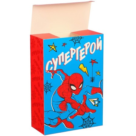 Gift box, folding "superhero" 16x23x7.5 cm, spider-man-1