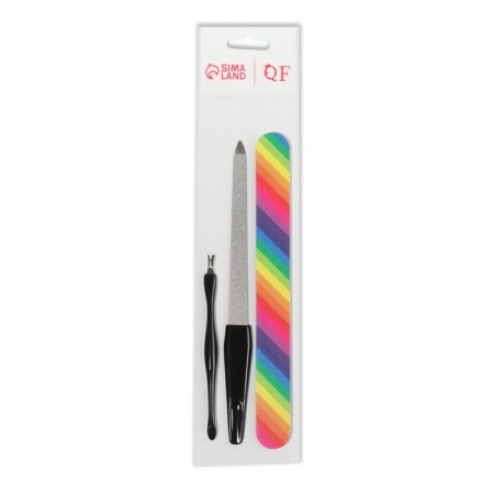 Manicure set, 3 objects, black/multi -colored color-5