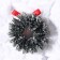 Decor "New Year's Wreath with a bow", a set of 3 pcs., Size 1 pc. -3 cm, dark green color