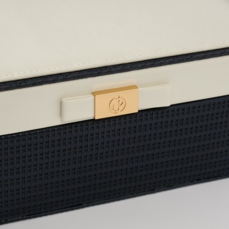 Casket to the leatherette for jewelry "Bow" White-Cherry 17x23.5x10 cm-5
