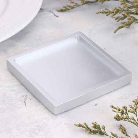 Square Square from gypsum, 10x1.5cm, silver-1