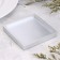 Square Square from gypsum, 10x1.5cm, silver