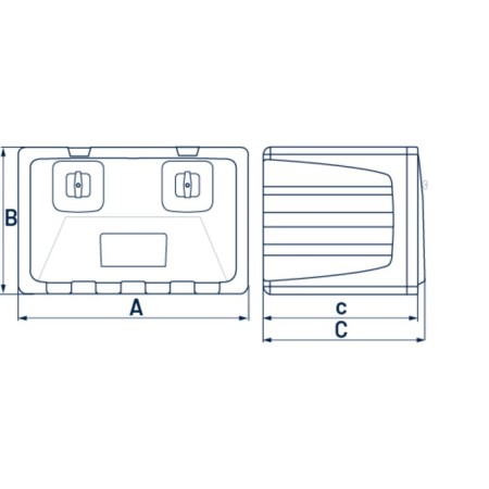 Tool box, Lago Black Dog, 600x450x650 mm-1