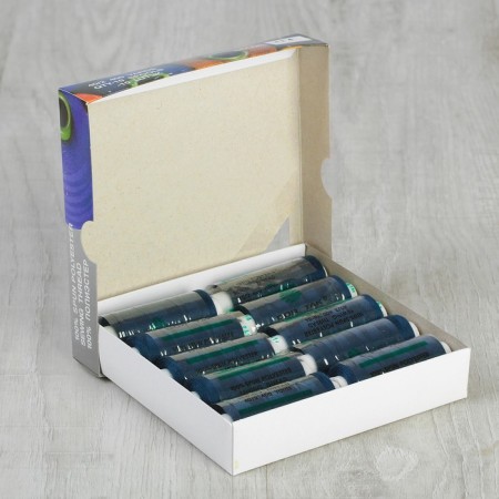 Thread Dor TAK 40/2, 400 Yard, color No. 414 Blue, 10 pcs in units.-1