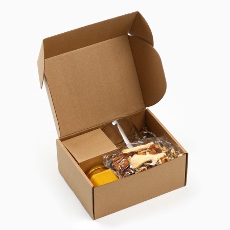Gift set: spices for mulled wine, glass, cream honey "heat inside"-5