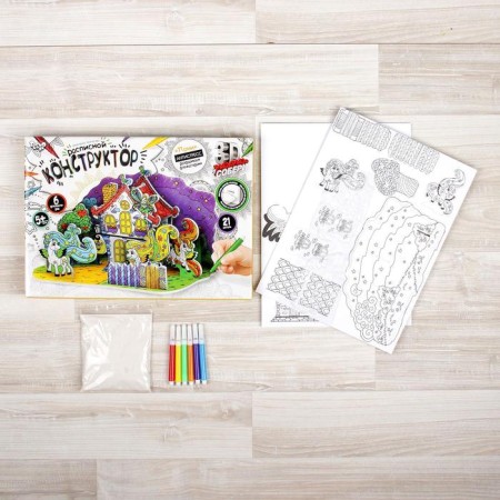 Painted designer-antistress "Pony" + felt-tip pens-1