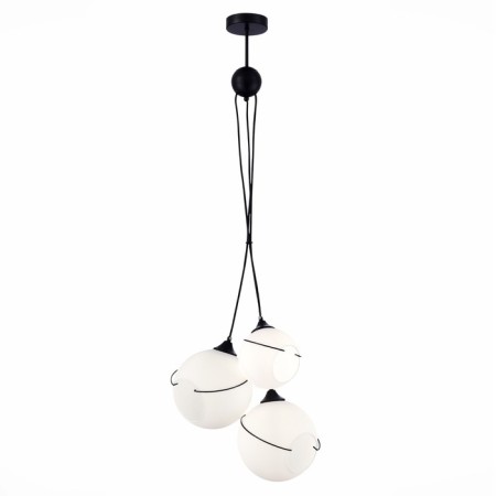 Suspended EVOLUCE lamp. Sle103183-03. Satturo. 3x60 watts, E27, 30x30x120 cm, black color