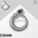 Brooch "Snake" ring, blue-white color in silver