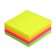 Block with a sticky edge of 76 mm x 76 mm, 320 sheets, fluorescent, 4 colors