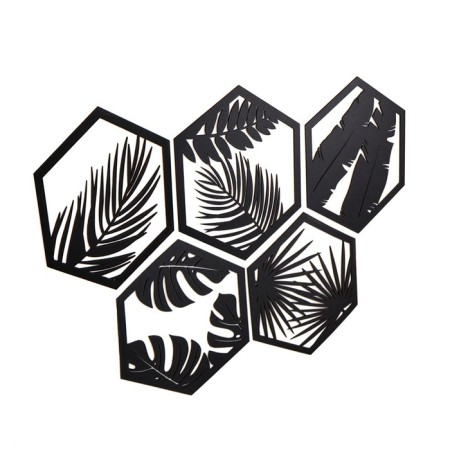 Nast -wall decor, a panel for an interior made of wood "Paporotnik", 5 modules 32 x 27.5 cm-6