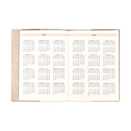 Diary DATIR 2025 A6+ 176l Escalada, Soft Okvl, Single Leather, TIS F, KR BL 70g/M2, Beige-12