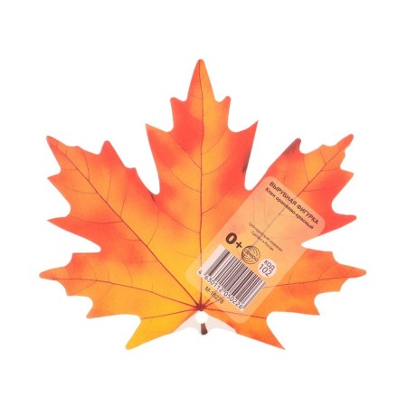 Poster "Mine Leaf" Orange-Red, 10 x 11 cm-1