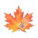 Poster "Mine Leaf" Orange-Red, 10 x 11 cm