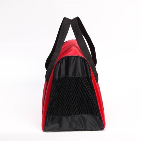 Bag - Carriage for animals "Tunnel", nylon, 41 x 25 x 29 cm, red-2