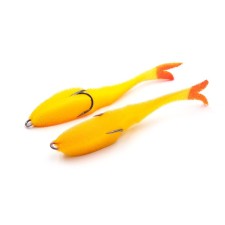 Поролоновая рыбка YAMAN Devious Minnow на двойнике, 135 мм, цвет 20 UV, 5 шт.