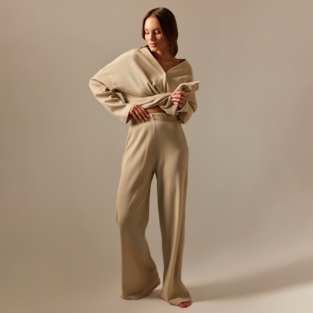 Home suit (shirt and trousers) SL Home p. M, beige-2