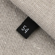 Textile strip “54”, 4.6 x 1.1 cm, black color