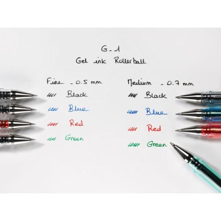 Gel pen Pilot G1, node 0.5 mm, blueberry blue, ergonomic holder, soft letter-4