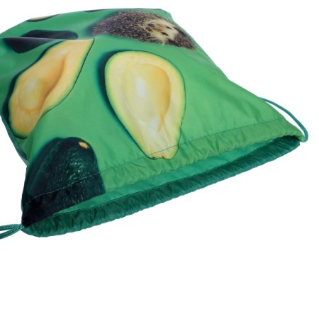 A bag for shoes 420 x 340 mm, Calligrata MSO-5C, (soft polyester, density 210D), "Hedgehog with green avocado"-3