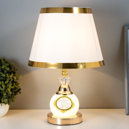 Dominica table lamp E27 40W white-gold 25x25x36 cm Risalux-1