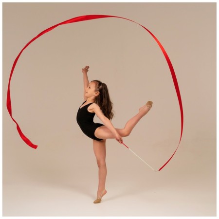 Ribbon for rhythmic gymnastics with a stick Grace Dance, 4 m, color fuchsia-5