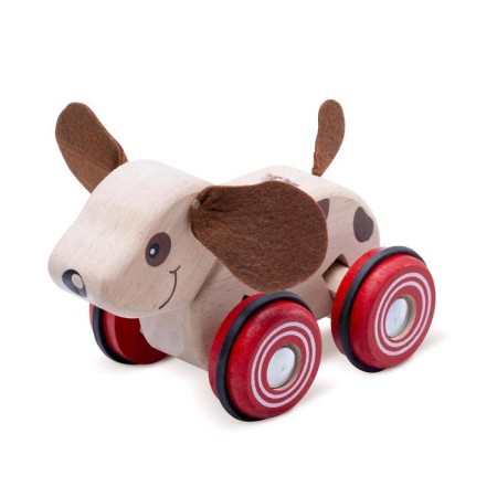 Wooden toy on the wheels "puppy"-1