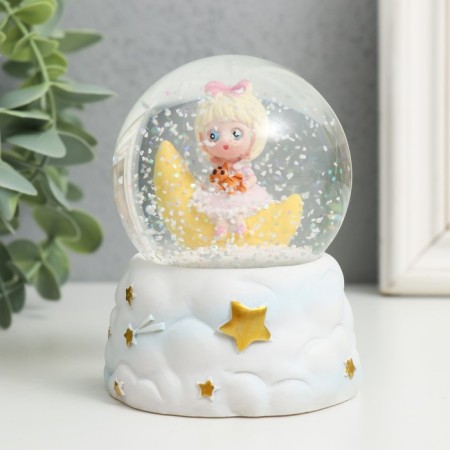 Souvenir Polystone Water Ball Light "Girl on a Cloud" MIX 6x6x8.5 cm-6