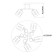 Ceiling light ESCADA, 1120/5PL. 5x40W, E27, 530x530x220 mm, chromium color