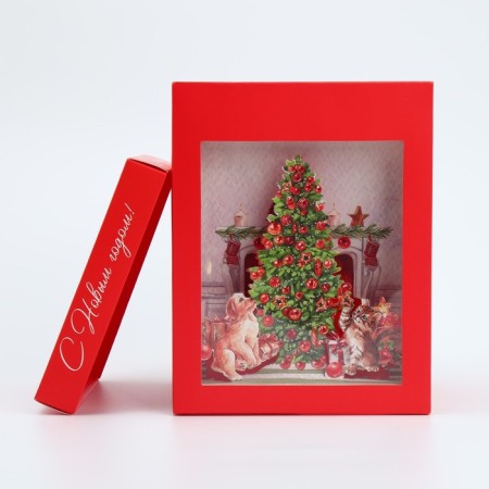 Folding box with 3D effect “Miracle will happen”, 18 x 14 x 23 cm, New Year-5