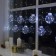 Garland “fringe” 2.5 × 0.7 m dews with nozzles “balls”, ip20, silver thread, 150 LED, white glow, 12 V