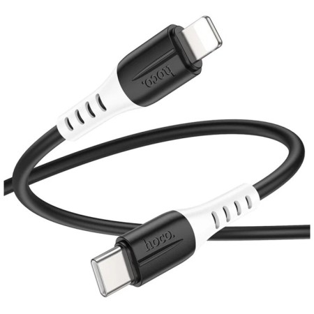 Hoco X82, Type -C cable - Lightning, 3 A, 1 m, silicone braid, black