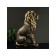 Figure "Leo Young" black gold, 70x35x43cm