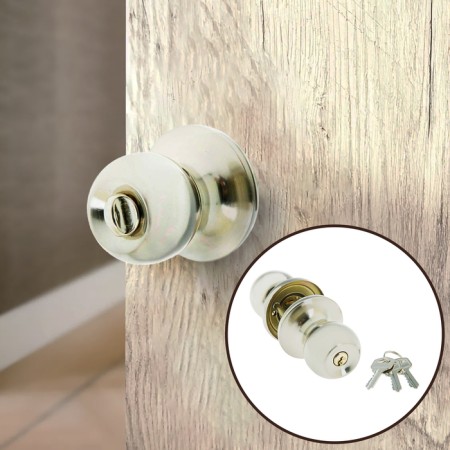 Latch 1303, with a key, matte nickel color