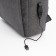 Male backpack on a zipper, 2 external pockets, with USB, gray color