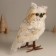Decor "White owl in a golden spider" 10x15x22 cm