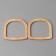 Handles for the bag wooden, 12 × 12.9 cm, 2 pcs, beige color