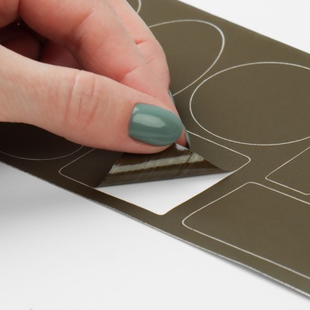 A set of patch for outerwear, adhesive, sheet 10 × 18 cm, 10 pcs, khaki color-2