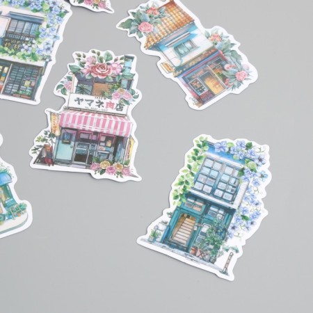 Stickers for creativity "House in flowers" 8x8 cm set 45 pcs 0.5x14.5x9.4 cm-1