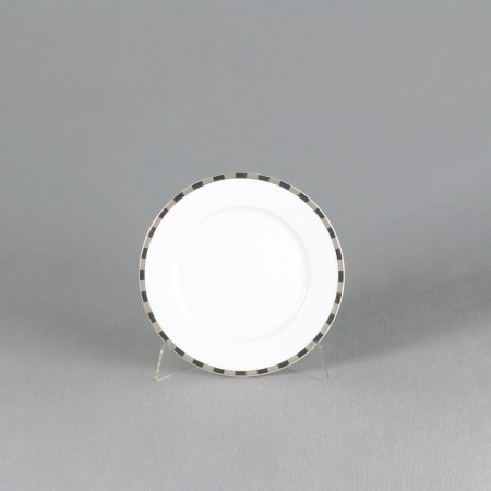 Dessert Opal plate, Platinum plates decor, 19 cm-1