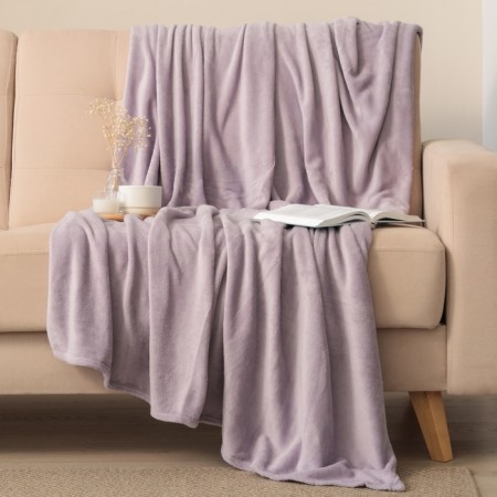 Plad Etel TsV. Syrennevy 180*200 cm, 100% p/e, coral-flis 220 g/m2