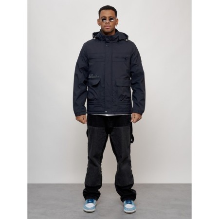 Sports male jacket, size 56, dark blue color-7