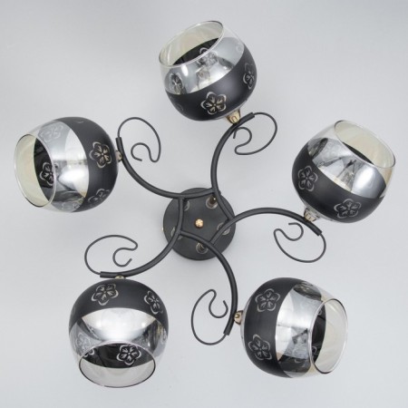 Jero chandelier 5x60W E27 Black/Gold 54x54x25cm SVK-7