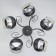 Jero chandelier 5x60W E27 Black/Gold 54x54x25cm SVK