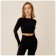 Sports top with long sleeve, size m, black color