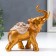 Polystone souvenir "African elephant with a flower on a blanket" under bronze 17x8.5x17 cm