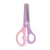 Plastic scissors 13 cm, latch, with metal blades and rounded ends, safe, mix