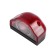 License plate light flashlight, red, 12 x 5 x 6 mm, 2331r